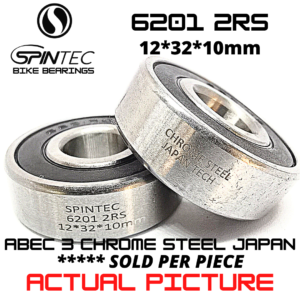 6201 2RS Bicycle Bearing 12*32*10mm – Japan Chrome Steel Rubber Sealed Bike Hub Bearing