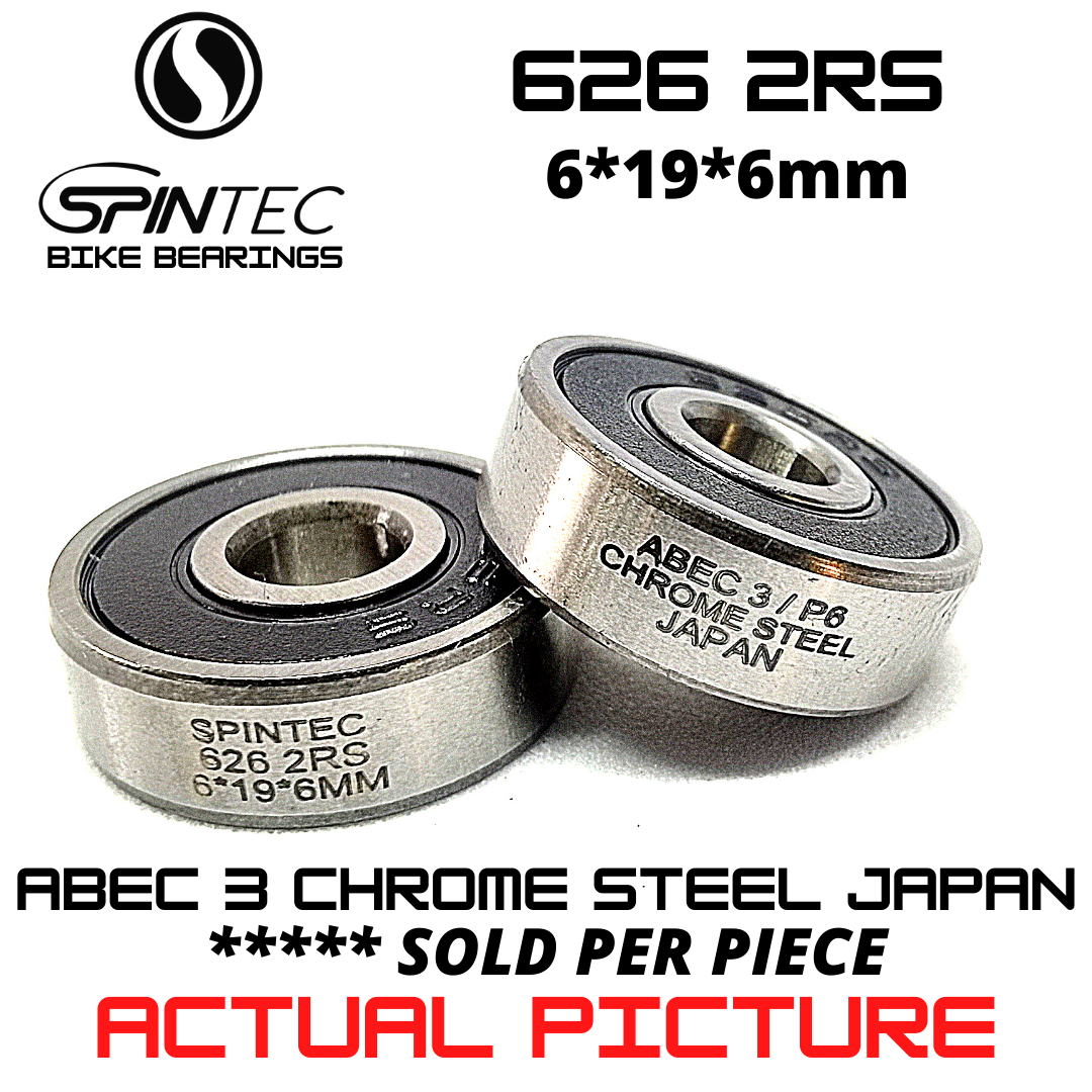 626 2RS Bicycle Bearing 6*19*6mm – Japan Chrome Steel Rubber Sealed Bike RD Pulley Bearing