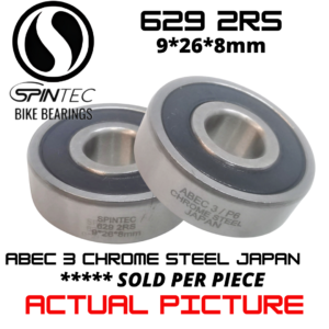 629 2RS Bicycle Bearing 9*26*8mm – Japan Chrome Steel Rubber Sealed Bike Hub Bearing