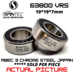 63800 2RS Bicycle Bearing 10*19*7mm – Japan Chrome Steel Rubber Sealed Bike Frame / Linkage Bearing