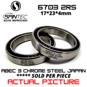 6703 2RS Bicycle Bearing 17*23*4mm – Japan Chrome Steel Rubber Sealed Bike Hub Bearing