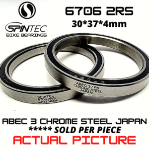 6706 2RS Bicycle Bearing 30*37*4mm – Japan Chrome Steel Rubber Sealed Bike Bottom Bracket Bearing