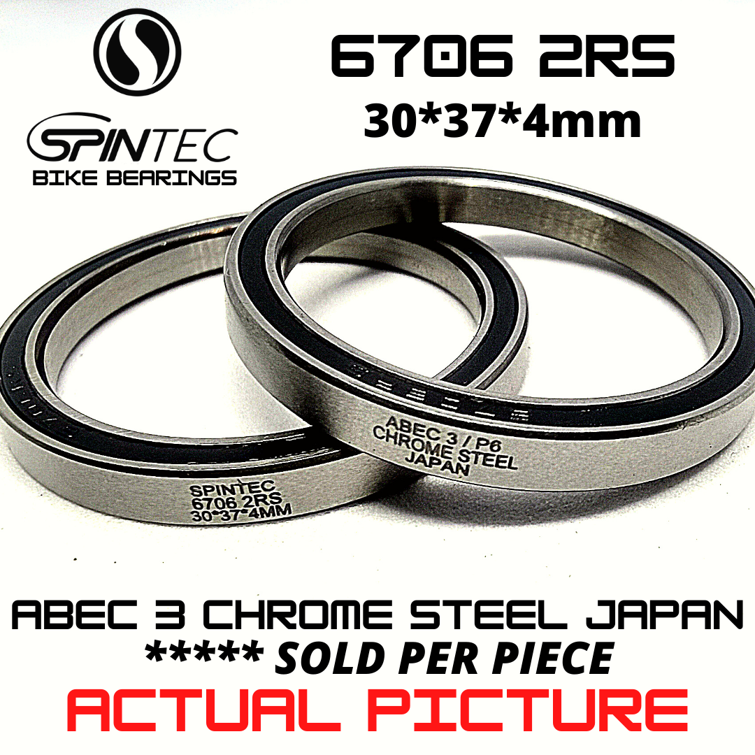 6706 2RS Bicycle Bearing 30*37*4mm – Japan Chrome Steel Rubber Sealed Bike Bottom Bracket Bearing