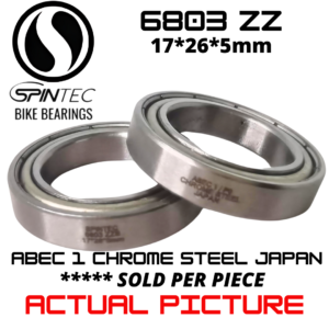 6803ZZ Bicycle Bearing 17*26*5mm – Japan Chrome Steel Metal Sealed Bike Bearing