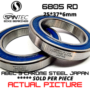 6805RD Bicycle Bearing 25*37*6mm – Japan Chrome Steel Rubber Sealed Bike Bottom Bracket Bearing