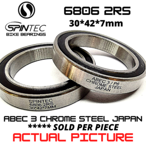 6806 2RS Bicycle Bearing 30*42*7mm – Japan Chrome Steel Rubber Sealed Bike Bottom Bracket Bearing