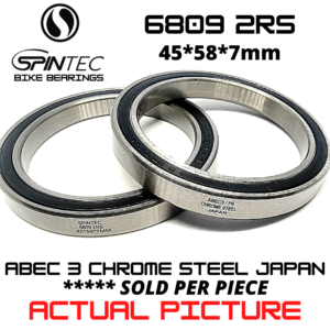 6809 2RS Bicycle Bearing 45*58*7mm – Japan Chrome Steel Rubber Sealed Bike Hub Bearing