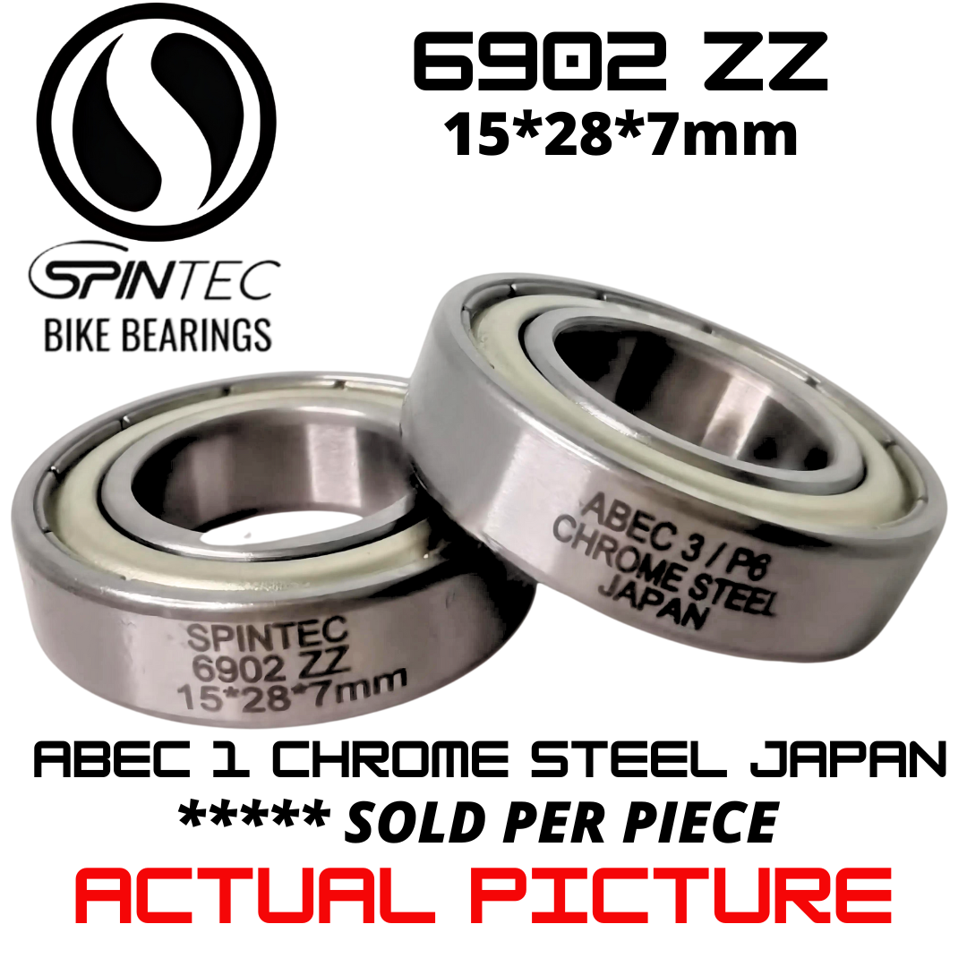 6902ZZ Bicycle Bearing 15*28*7mm – Japan Chrome Steel Metal Sealed Bike Bearing