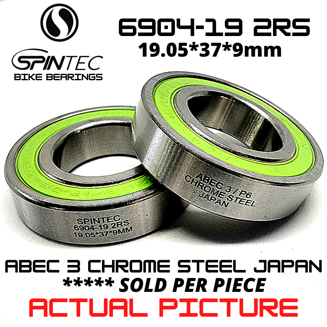 6904-19 2RS Bicycle Bearing 19.05*37*9mm – Japan Chrome Steel Rubber Sealed Bike Bottom Bracket Bearing