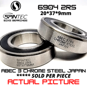 6904 2RS Bicycle Bearing 20*37*9mm – Japan Chrome Steel Rubber Sealed Bike Hub Bearing