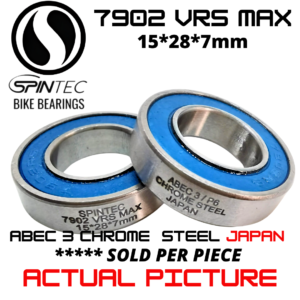7902 VRS MAX Bicycle Bearing 15*28*7mm – Japan Chrome Steel Rubber Sealed Bike Frame / Linkage Bearing