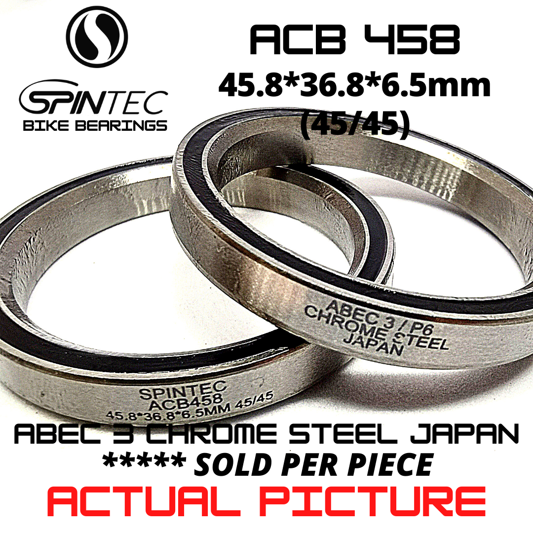 ACB458 Bicycle Bearing 36.8*45.8*6.5mm (45/45) – Japan Chrome Steel Rubber Sealed Bike Headset Bearing