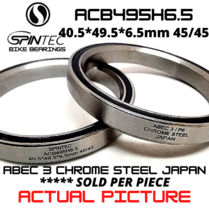 ACB495H6.5 Bicycle Bearing 40.5*49.5*6.5mm (45/45) – Japan Chrome Steel Rubber Sealed Bike Headset Bearing