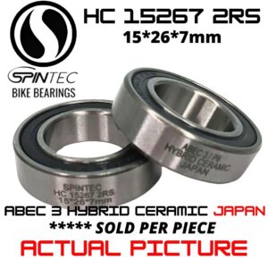 HC15267 2RS Bicycle Bearing 15*26*7mm – Japan Hybrid Ceramic Rubber Sealed Bike Bearing