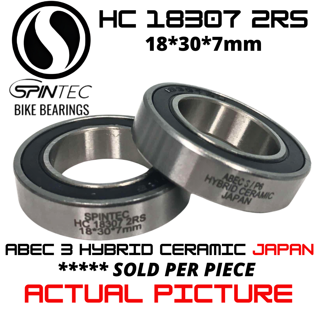 HC18307 2RS Bicycle Bearing 18*30*7mm – Japan Hybrid Ceramic Rubber Sealed Bike Bearing