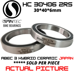 HC30406 2RS Bicycle Bearing 30*40*6mm – Japan Hybrid Ceramic Rubber Sealed Bike Bearing