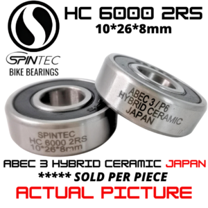 HC6000 2RS Bicycle Bearing 10*26*8mm – Japan Hybrid Ceramic Rubber Sealed Bike Bearing