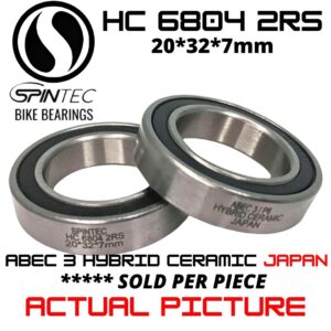 HC6804 2RS Bicycle Bearing 20*32*7mm – Japan Hybrid Ceramic Rubber Sealed Bike Bearing