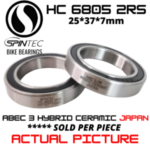 HC6805 2RS Bicycle Bearing 25*37*7mm – Japan Hybrid Ceramic Rubber Sealed Bike Bearing
