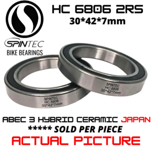 HC6806 2RS Bicycle Bearing 30*42*7mm – Japan Hybrid Ceramic Rubber Sealed Bike Bearing