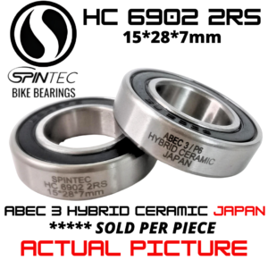 HC6902 2RS Bicycle Bearing 15*28*7mm – Japan Hybrid Ceramic Rubber Sealed Bike Bearing