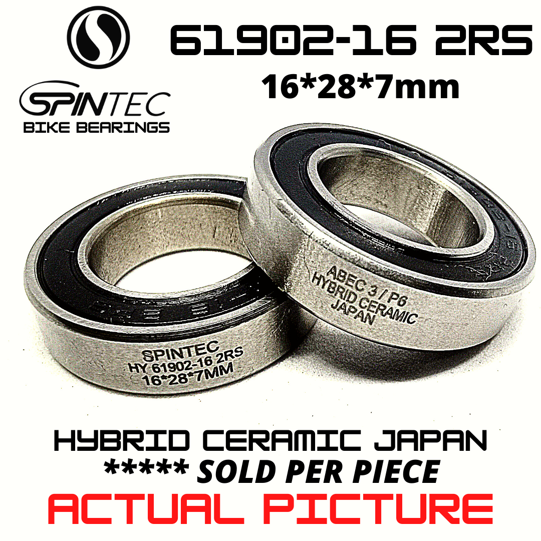 HY61902-16 2RS Bicycle Bearing 16*28*7mm – Japan Hybrid Ceramic Rubber Sealed Bike Bearing