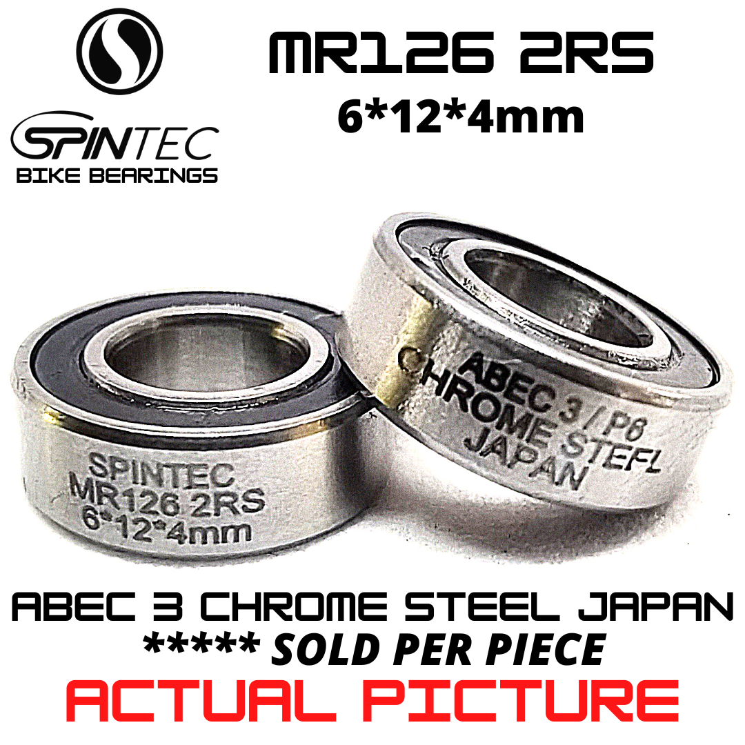 MR126 2RS Bicycle Bearing 6*12*4mm – Japan Chrome Steel Rubber Sealed Bike Pedal Bearing