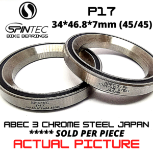 P17 Bicycle Bearing 34.1*46.8*7mm (45/45) – Japan Chrome Steel Rubber Sealed Bike Headset Bearing