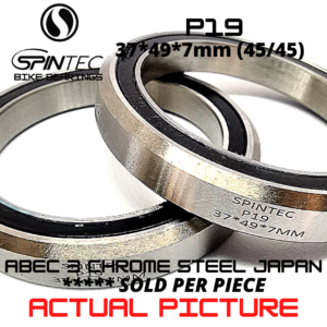P19 Bicycle Bearing 37*49*7mm (45/45) – Japan Chrome Steel Rubber Sealed Bike Headset Bearing