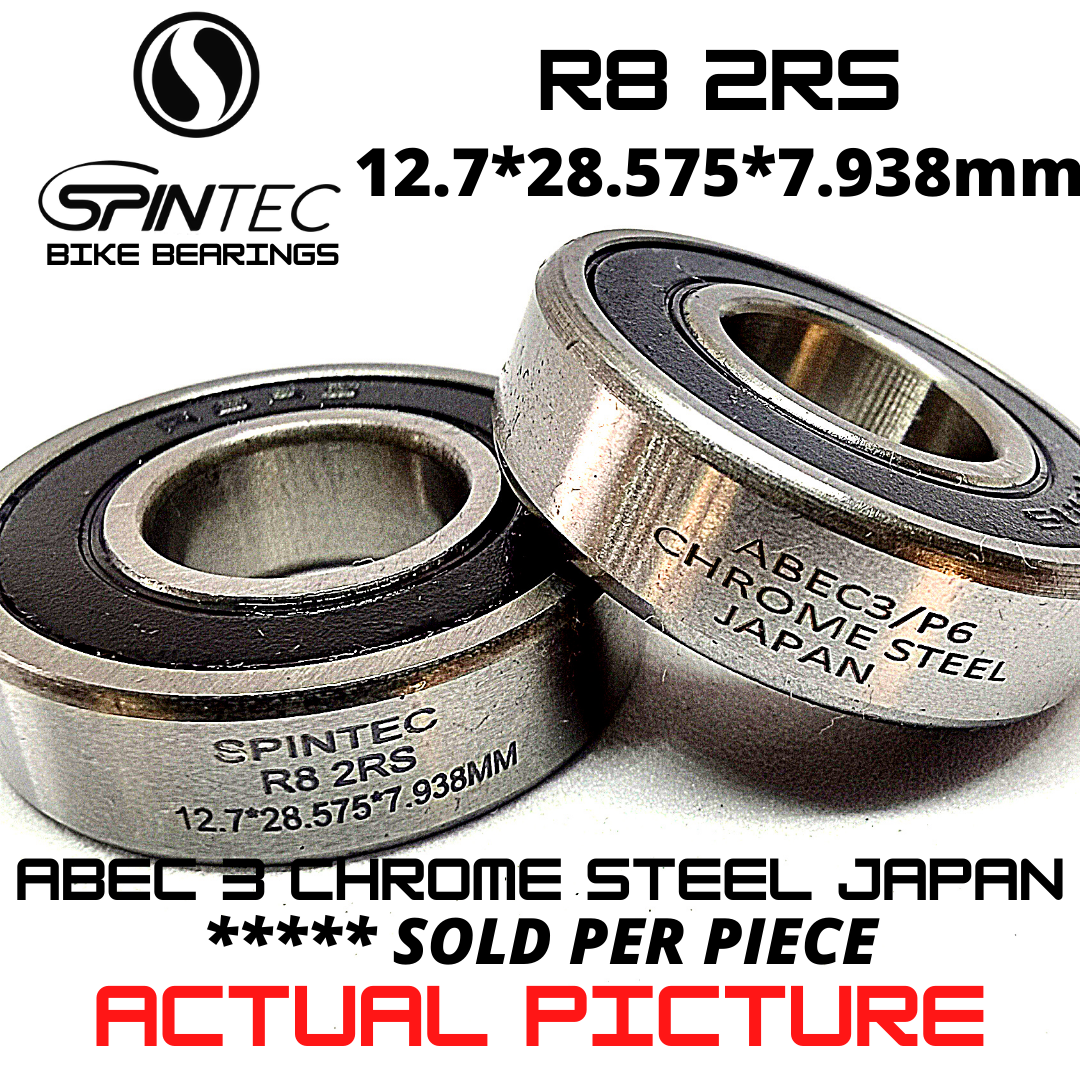 R8 2RS Bicycle Bearing 12.7*28.575*7.938mm – Japan Chrome Steel Rubber Sealed Bike Hub Bearing