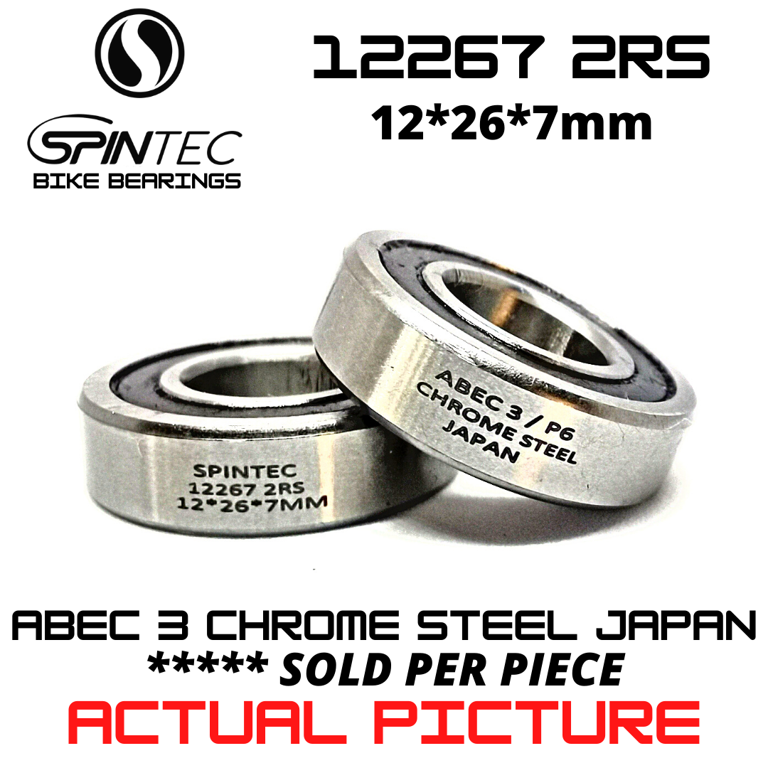 12267 2RS Bicycle Bearing 12*26*7mm – Japan Chrome Steel Rubber Sealed Bike Hub Bearing