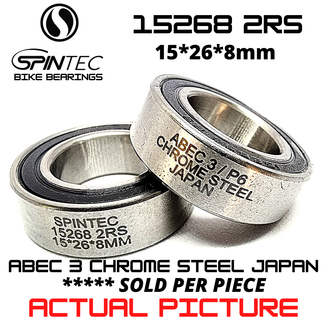 15268 2RS Bicycle Bearing 15*26*8mm – Japan Chrome Steel Rubber Sealed Bike Hub Bearing