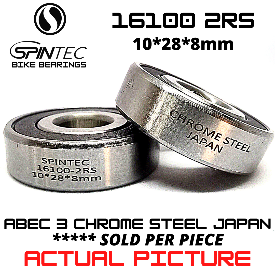 16100 2RS Bicycle Bearing 10*28*8mm – Japan Chrome Steel Rubber Sealed Bike Hub Bearing