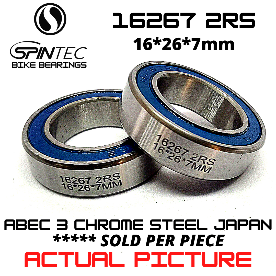 16267 2RS Bicycle Bearing 16*26*7mm – Japan Chrome Steel Rubber Sealed Bike Hub Bearing
