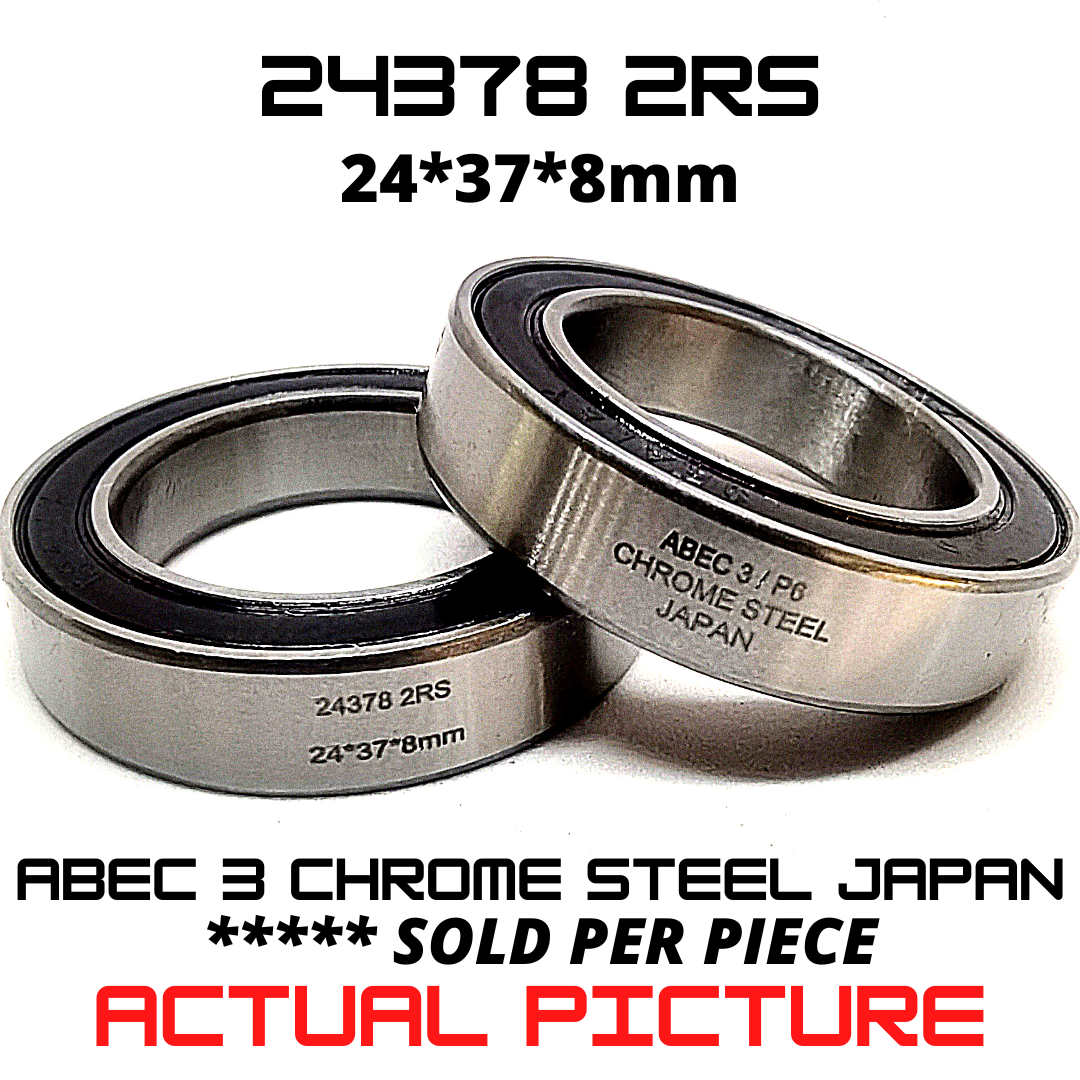 24378 2RS Bicycle Bearing 24*37*8mm – Japan Chrome Steel Rubber Sealed Bike Bottom Bracket Bearing