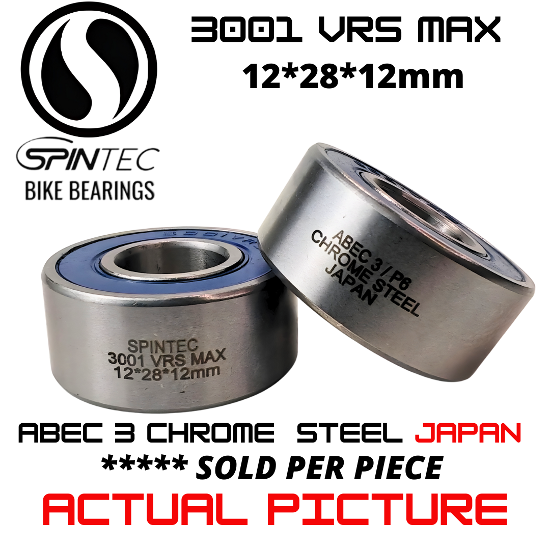 3001 VRS MAX Bicycle Bearing 12*28*12mm – Japan Chrome Steel Rubber Sealed Bike Frame / Linkage Bearing
