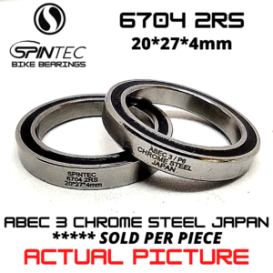 6704 2RS Bicycle Bearing 20*27*4mm – Japan Chrome Steel Rubber Sealed Bike Hub Bearing