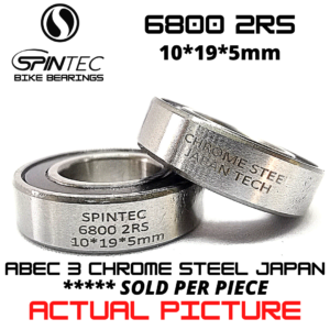 6800 2RS Bicycle Bearing 10*19*5mm – Japan Chrome Steel Rubber Sealed Bike Hub Bearing