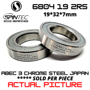 6804-19 2RS Bicycle Bearing 19*32*7mm – Japan Chrome Steel Rubber Sealed Bike Hub Bearing