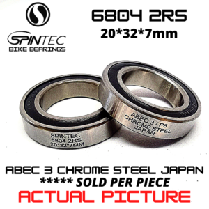 6804 2RS Bicycle Bearing 20*32*7mm – Japan Chrome Steel Rubber Sealed Bike Hub Bearing