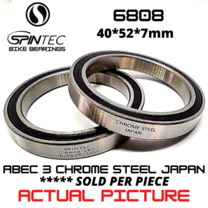 6808 2RS Bicycle Bearing 40*52*7mm – Japan Chrome Steel Rubber Sealed Bike Hub Bearing