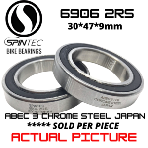 6906 2RS Bicycle Bearing 30*47*9mm – Japan Chrome Steel Rubber Sealed Bike Hub Bearing