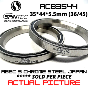 ACB3544 Bicycle Bearing 35 x 44 x 5.5mm (36/45) – Japan Chrome Steel Rubber Sealed Bike Headset Bearing