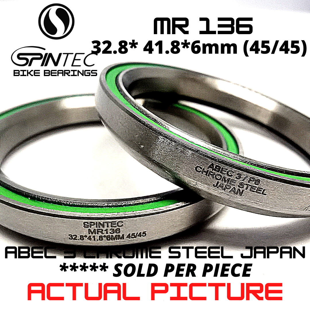 MR136 Bicycle Bearing 32.8* 41.8*6mm (45/45) – Japan Chrome Steel Rubber Sealed Bike Headset Bearing