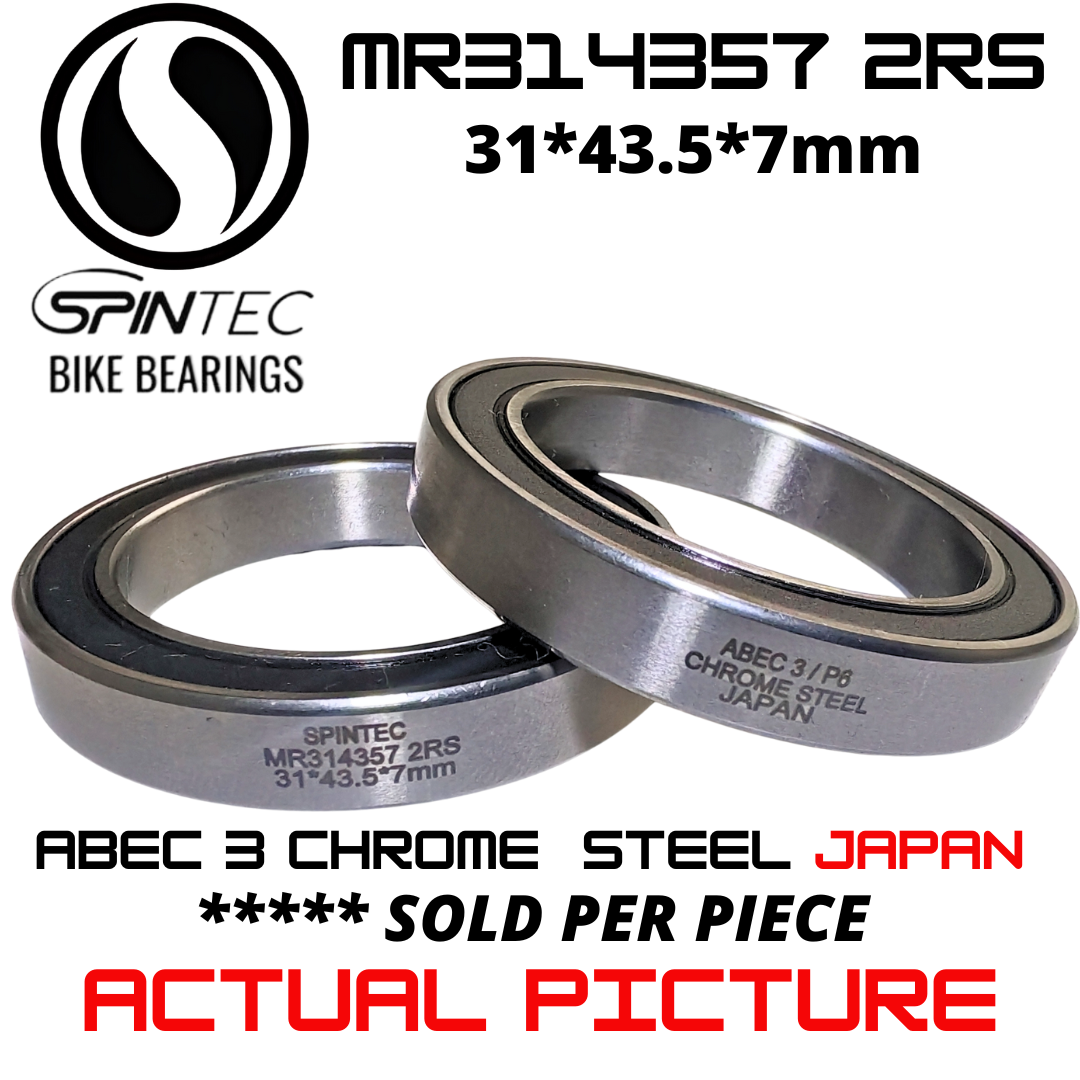 MR314357 2RS Bicycle Bearing 31* 43.5*7mm – Japan Chrome Steel Rubber Sealed Bike Bottom Bracket Bearing