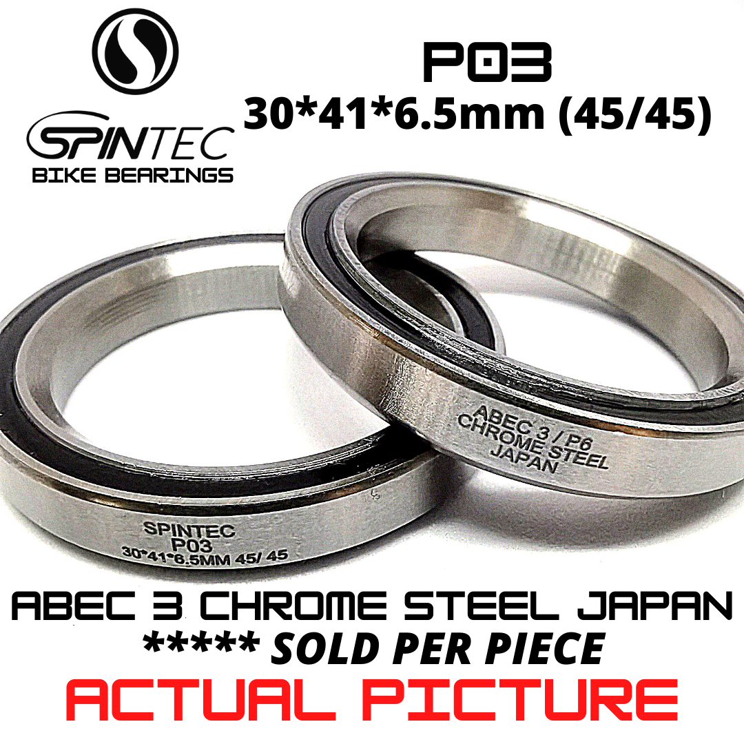 P03 Bicycle Bearing 30.15*41*6.5mm (45/45) – Japan Chrome Steel Rubber Sealed Bike Headset Bearing