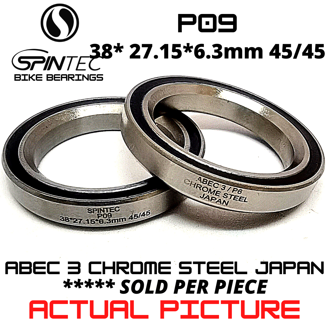P09 Bicycle Bearing 27.15*38*6.5mm (45/45) – Japan Chrome Steel Rubber Sealed Bike Headset Bearing