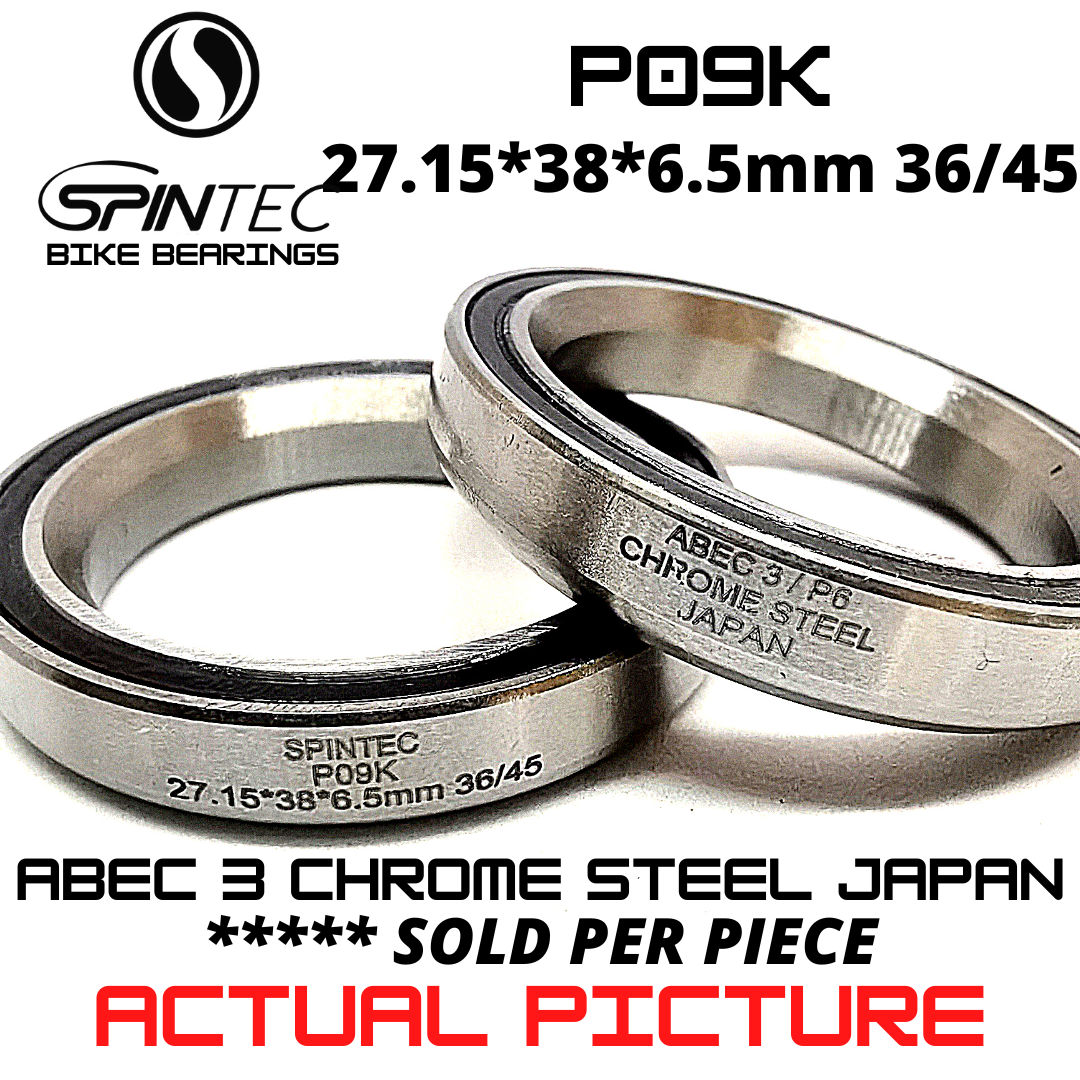 P09K Bicycle Bearing 27.15*38*6.5mm (36/45) – Japan Chrome Steel Rubber Sealed Bike Headset Bearing