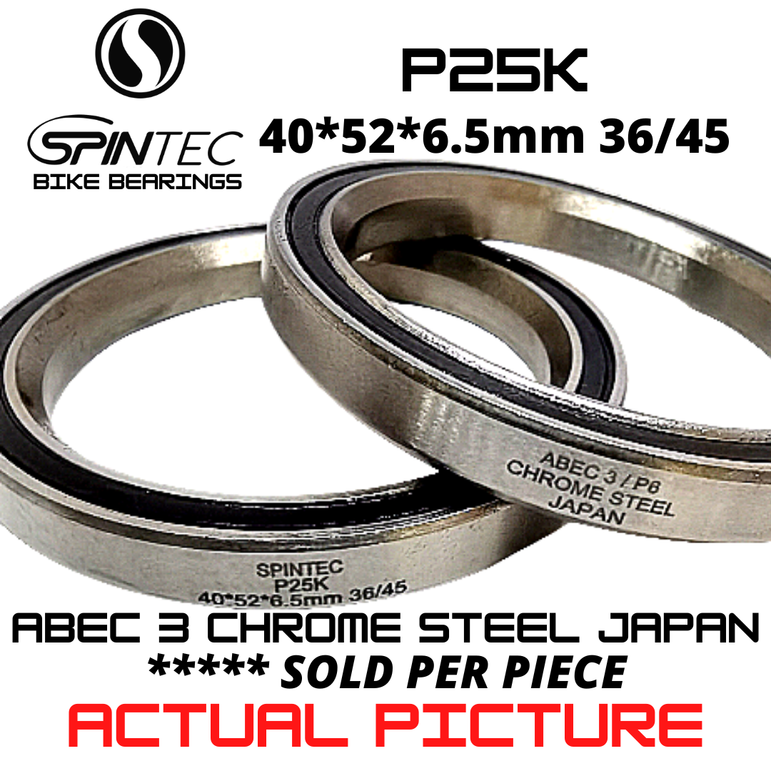 P25K Bicycle Bearing 40*52*6.5mm (36/45) – Japan Chrome Steel Rubber Sealed Bike Headset Bearing
