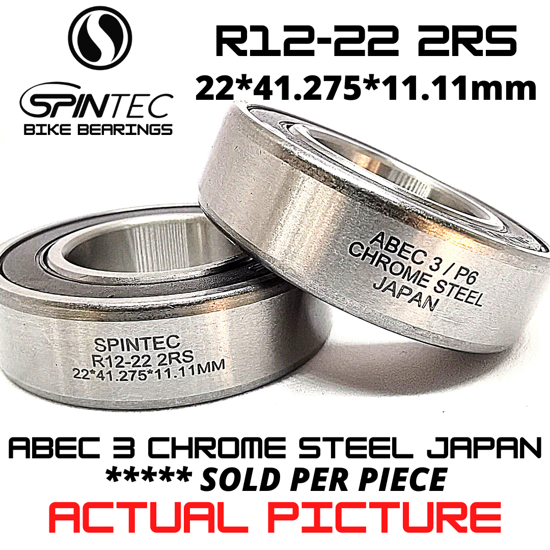 R12-22 2RS Bicycle Bearing 22*41.275*11.11mm – Japan Chrome Steel Rubber Sealed Bike Bottom Bracket Bearing